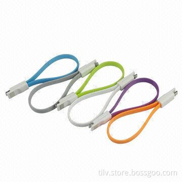 Portable Designed Magnet Bracelet Flat USB Cable for iPhone 5, 8-pin Interface